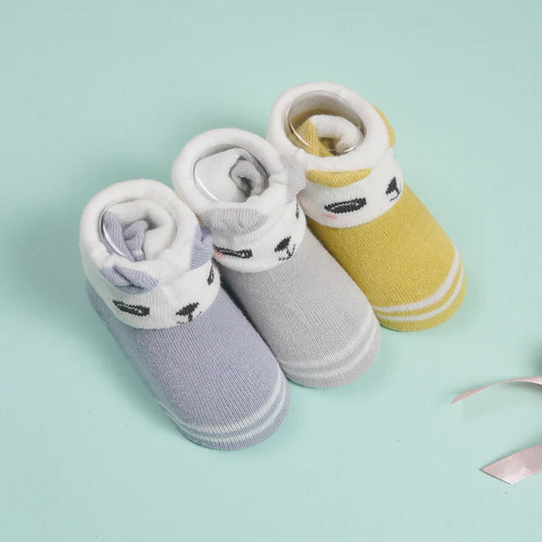 Baby 3Pcs Socks Set Bear Multicolor