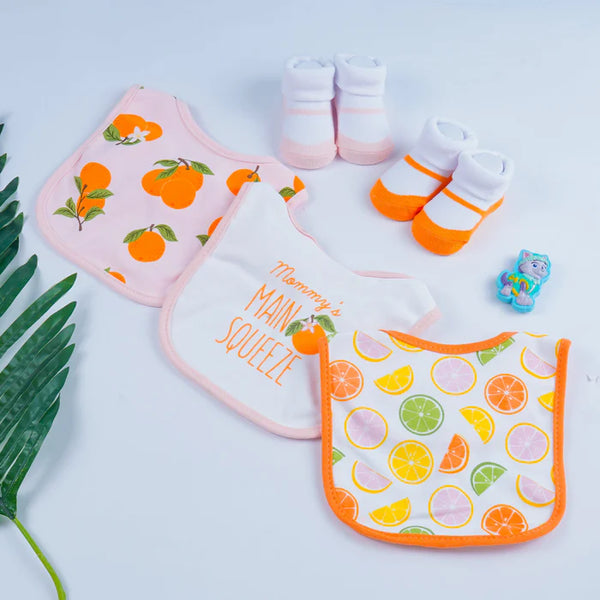Baby Bibs & Booties 5Pcs Set