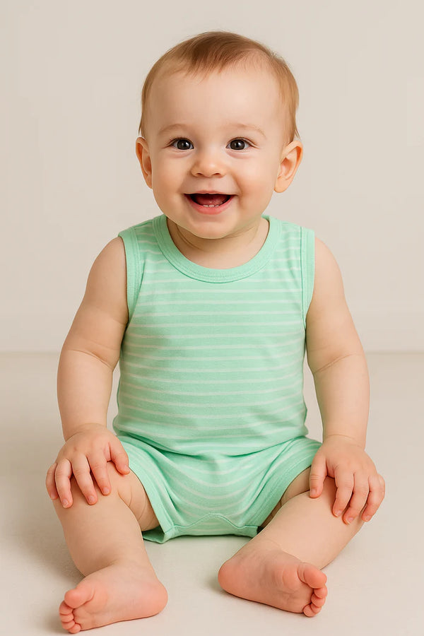 Baby Sleeveless Cotton Romper