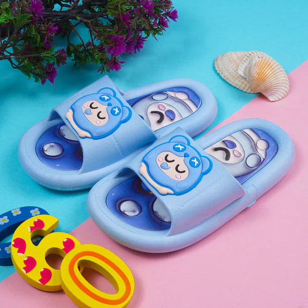 Kids Slippers Cartoon Blue